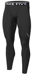 Justonestyle New Men Skin Tights Compression Base Under Layer Sports Running Long Pants XL NP531 Black