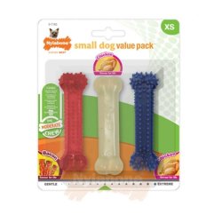 Nylabone Small Dog Value Pack Bacon Chicken Dental Bone - Extra Small