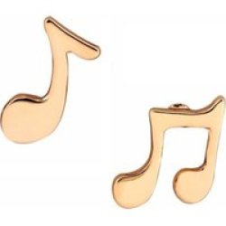 Za Beautiful Musical Note Earrings - Gold