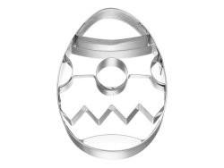 Stainless Steel Detailed Easter Egg Cookie Cutter 8CM