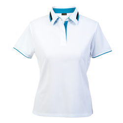 white and blue golf shirts