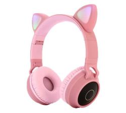 Foldable Wireless Cat Ear Headphones -pink