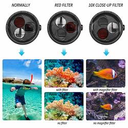 ANNE210 Everygo Diving Dome Port Waterproof Housing With Red Filter Magnifier Switch Case Diving Case Pro For Gopro Hero 7 6 5 Conventional