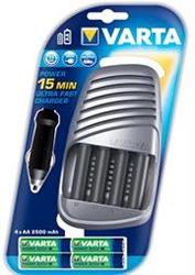 Varta Powerline Ultra Fast Charger With 4x Pre-Charged AA Batteries