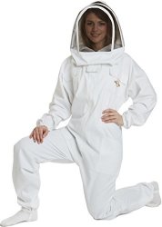 Natural Apiary - Apiarist Beekeeping Suit - White - All-in-one - Fencing Veil - Total Protection For Professional & Beginner Beekeepers - X Small