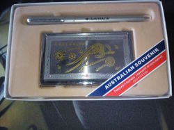 Australian Souvenir - Pen And Business Card Holder