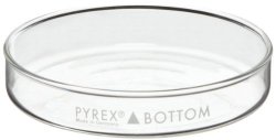 Corning Pyrex Borosilicate Glass Petri Dish Bottom Only 95MM Diameter X 12MM Height Pack Of 12