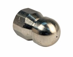 with M14 Copper Screw TEANTECH Stainless Steel Fixed Sewer Jet Nozzle 1/4 Inch Button Nose 1/4 Inch Female 4.0 Orifice 4000 PSI 