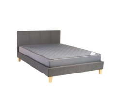 Kim Fabric Bed - Grey Double