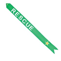 Flagandbanner Vertical Rescue Gold Star Streamer And Decal 36 In. X 3 In.