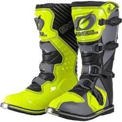 Oneal Rider Grey hi-vis Boots - Us 10