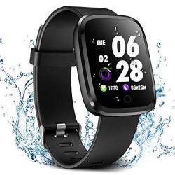 SMART WATCH Verpro Waterproof Fitness Activity Tracker With Heart Rate Monitor Wearable Oxygen Blood Pressure Wrist Watch Bluetooth Running Gps Tracker Sport Band Black