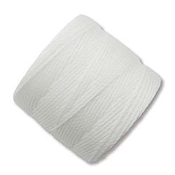Beadsmith Super-lon Cord - Size 18 Twisted Nylon - White 77 Yard Spool