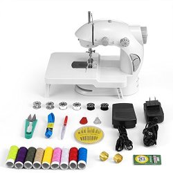 MINI Sewing Machine Medelon Portable Electric Sewing Machine With Lamp And Thread Cutter Foot Pedal And Extension Table