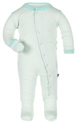 Kickee Pants Baby Boys Solid Footie PRD-KPF174- Aog Aloe With Glass 18-24 Months