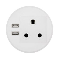 LinkQnet Power Grommet With USB Charging - White