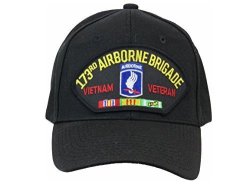E1TOE9 173RD Airborne Vietnam Veteran Cap Black