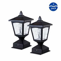 solar wood post cap lights