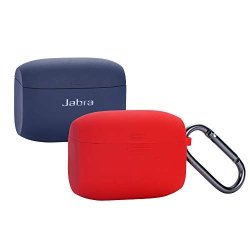 Jabra Elite Active 65T Silicone Case Esimen Protective Skin Cover For Jabra Elite 65 Wireless Sports Earbuds Red