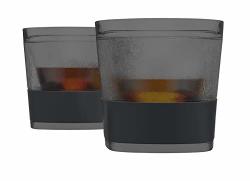 Host Freeze Cooling Cups For Whiskey Bourbon And Scotch Freezer Gel Chiller Double Wall Tumblers Set Of 2 9 Oz Smoke