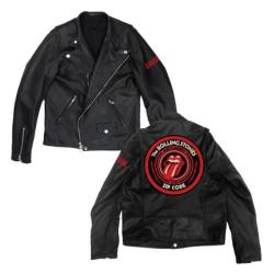 The Rolling Stones - ZC15 Leather Unisex Motorcycle Jacket Xx-large
