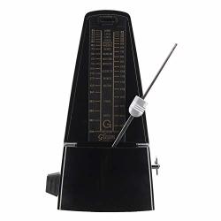 High Accuracy Antique MINI Musical Mechanical Metronome Pendulum Wood Color For Piano Guitar Violin Musical Instrument Ukulele Metronome With Color : Black