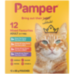 Pampers Pamper Mixed Favourites Cat Food 12 X 85G