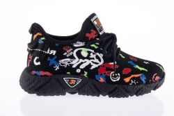 3-STARS Authentic Sport-toddler kiddies Memory Foam Mika Print Sneakers