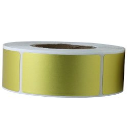 Hybsk 1X2 Inch Color-code Labels Fluorescent Red Sticker Rectangle 500 Labels Per Roll 1"X2" Gold
