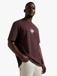 Men&apos S Reg Front And Back Burgundy T-Shirt
