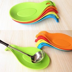 Laz Tipa Attractive 1PC Silicone Spoon Insulation Mat Silicone Heat Resistant Placemat Drink Glass Coaster Tray Spoon Pad Kitchen Tool
