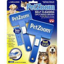 Petzoom Self Cleaning Grooming Brush