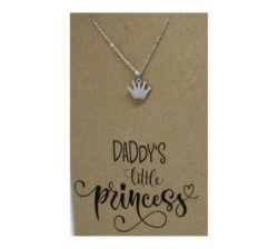 Crcs -stainless Steel Necklace On Card-crown & Daddy