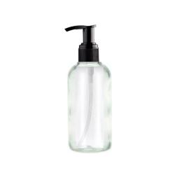 100ML Clear Glass Generic Bottle With Pump Dispenser - Black 28 410