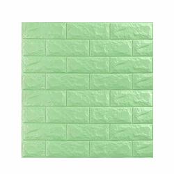 S&mo Wall Stickers 3D Wall Panels Home Decoration Peel And Stick Floor Tile Self Adhesive Panel 30"X27" Mint Green