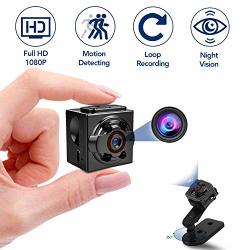 Hidden MINI Spy Camera 1080P Full HD Nanny Cam Night Vision & Motion Activation For Indoor Outdoor Portable Secret Surveillance Covert Security Small Camera