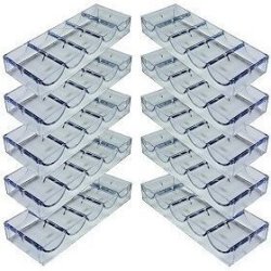 Da Vinci 10 Clear Acrylic Stackable Poker Chip Trays. Each Rack Holds 100 Chips
