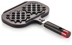 Happycall Nonstick Double Pan Waffle Double Sided Pan Waffle Maker Dishwasher Safe Brown