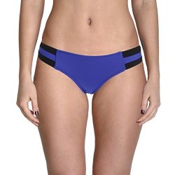 Seafolly Women's Block Party Spliced Hipster Full Coverage Bikini Bottom Swimsuit Blue Ray 10 Us