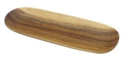 Pacific Merchants Acaciaware 16.5- By 5.5-INCH Acacia Wood Oval Baguette Serving Tray