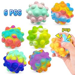 Pop It Ball Fidget Toys Pack 3D Push Bubble Stress Balls Portable Stress Relief Anti-anxiety Figetget Hand Sensory Toys Kit Pop Party Favor For