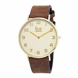 Ice-watch Men Analogue Stopwatch Watch With Leather Strap 012815