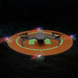 Rcstyle Drones Landing Pads Luminous 21.6" Universal Waterproof Launch Pad With 4 Pcs LED Lights Strobe.for Rc Drones Pvb Drones Dji Mavic MINI 2 AIR