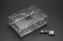 |clearance| Raspberry Pi Fully Transparent Housing Box Screwless Design 3 Heatsinks Included ..