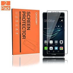 2 Pack Huawei P9 Plus Screen Protector Gaobit Tempered Glass Screen Protector For Huawei P9 Plus With 2.5D Round Edge 9H Hardness Crystal Clear