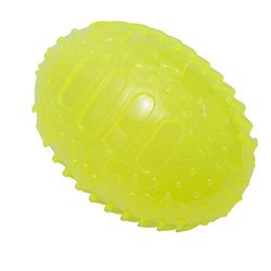 yellow squeaky dog ball