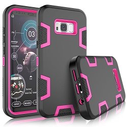Galaxy S8 Case Samsung S8 Cover Tekcoo Troyal Series Rose black Hybrid Shock Absorbing Shock Dust Dirt Proof Defender Rugged Full Body Hard Cases Shell