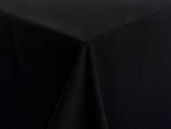 Black Pure Cotton Rectangular Tablecloth 10-SEATER