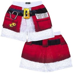 Fun Boxers Mens Fun Prints Boxer Shorts Xmas Santa Small