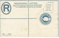 Transvaal Kevii Small Registered Postal Stationary Envelope Fine Unused